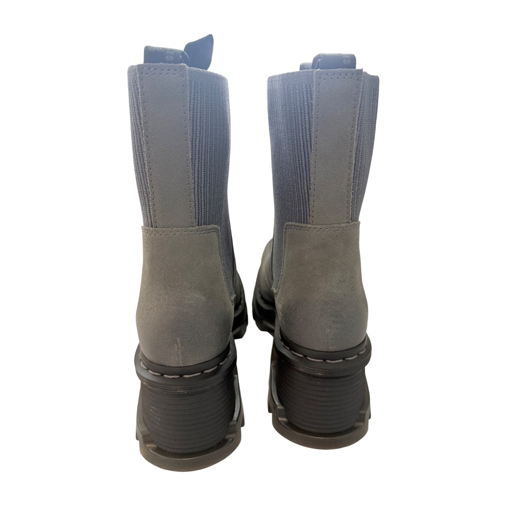 Dr. Martens Corran Chelsea Boots Grey Suede Square Toe Platform US Women 9 - Picture 5 of 10